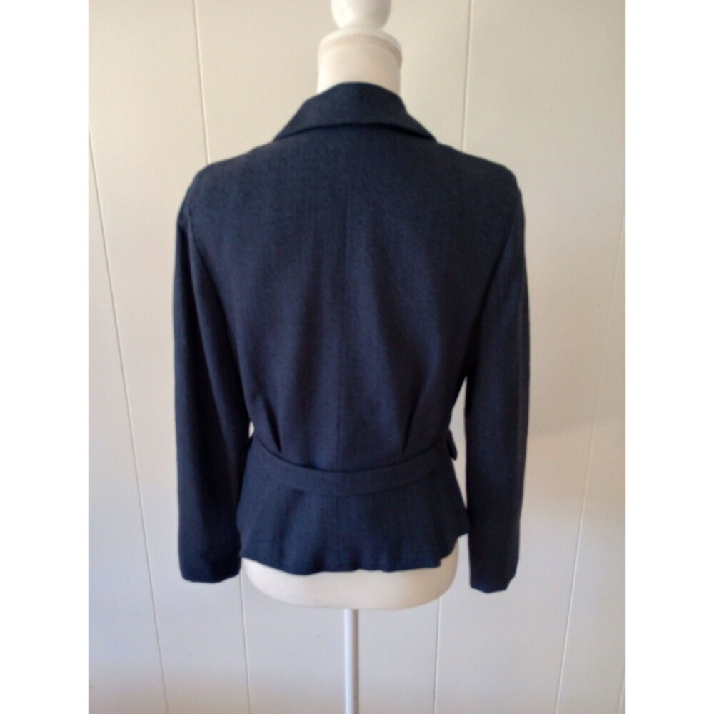 Vintage Hahne & Co Wool Blazer Jacket Women's Small Navy Blue Button Front 1950s - Picture 5 of 12
